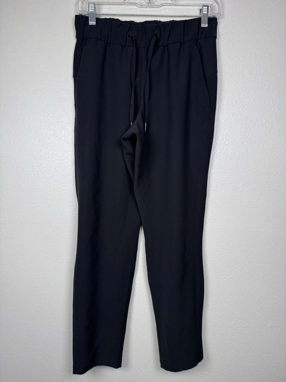 LULULEMON On The Fly Pants Size 4 Black 27” Packable Stretch Elastic Waist Read - Picture 3 of 15